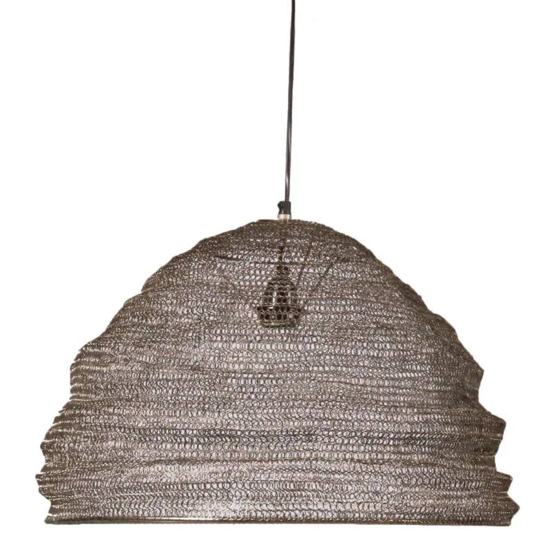 Hängelampe Kimberley Silber ,Pendelleuchte Silber, Durchmesser 52 cm