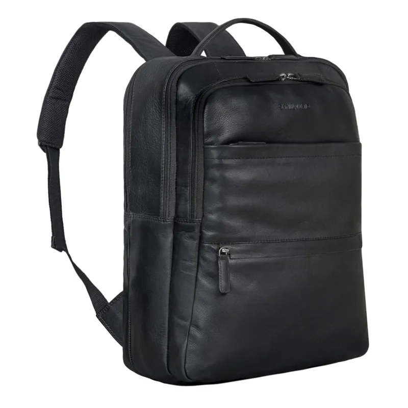 Großer Businessrucksack schwarz schlank Herren