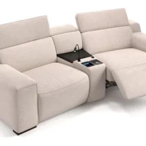 Stoff 2-Sitzer Kinosofa mit einer Mittelkonsole LORETO